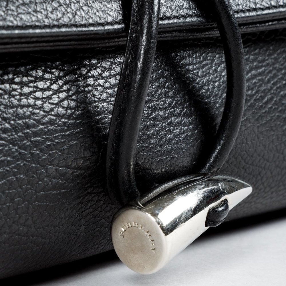 Burberry Haymarket Horn Toggle Shoulder Bag - Picture 7 of 11